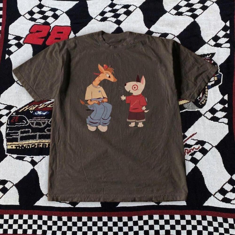 Brown And Red Target Graphic T-Shirt